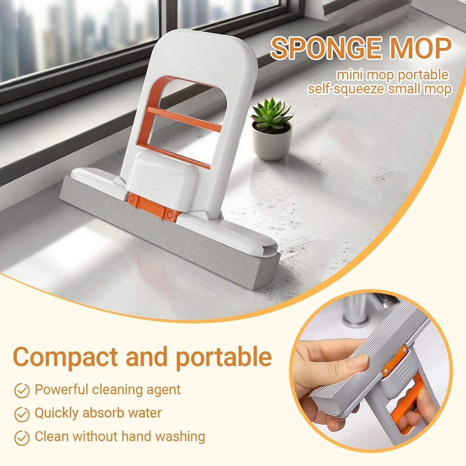 Mini Foldable Desktop Mop for Kitchen